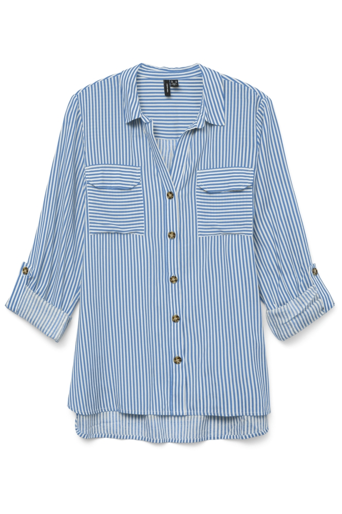 VMBUMPY L/S SHIRT NEW WVN NOOS 10275283 Azure blue
